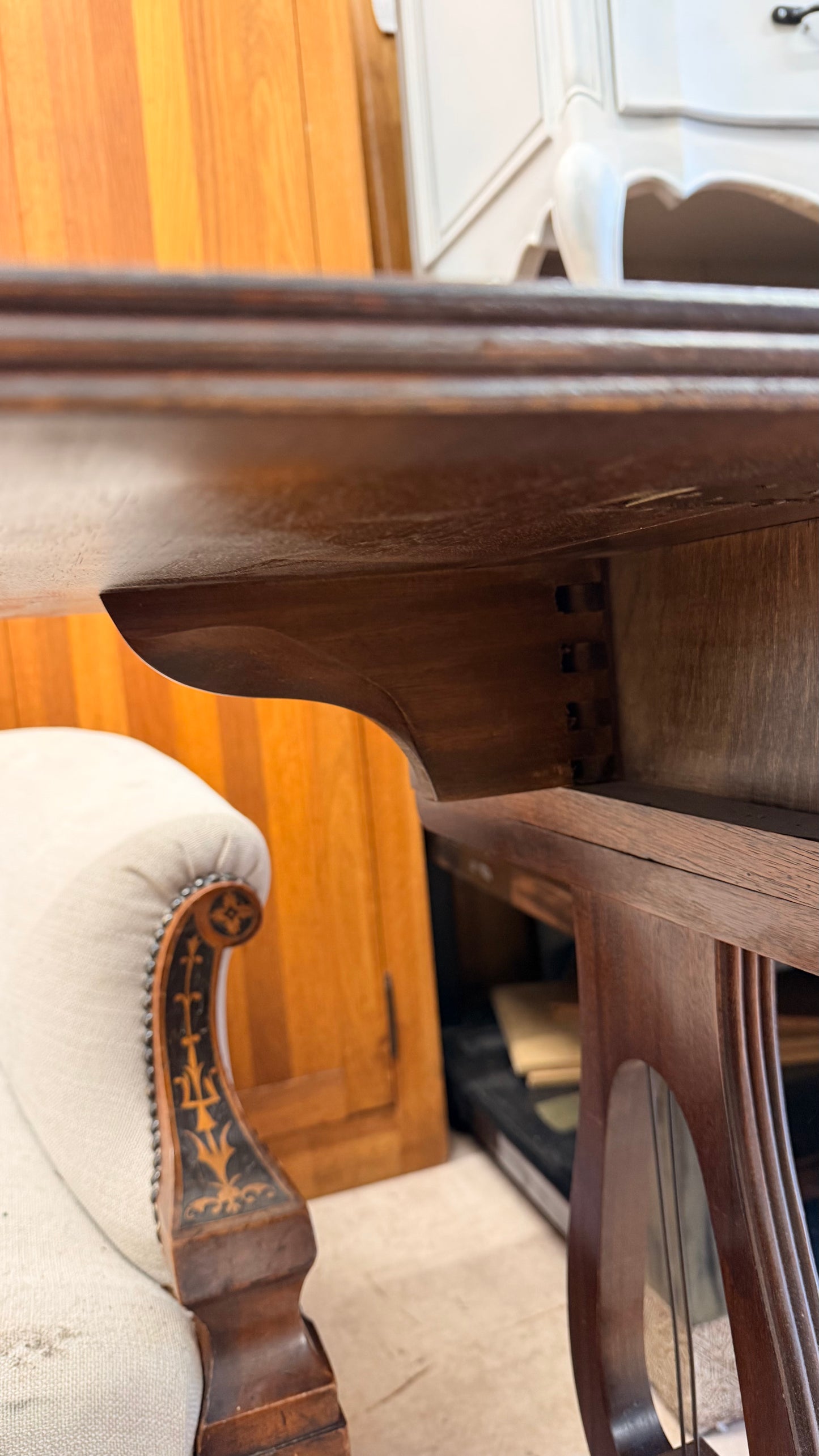 Regency Style Leather Top Sofa Table / Writing Desk