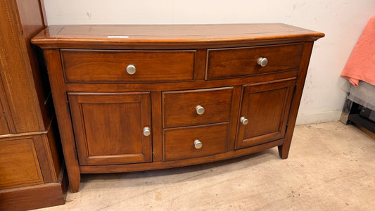 Solid Wood Sideboard - 4 Drawers & 2 Cupboards